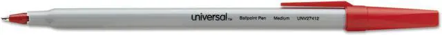 Alt view image 3 of 13 - UNIVERSAL Economy Ballpoint Stick Oil-Based Pen Red Ink Medium Dozen 27412