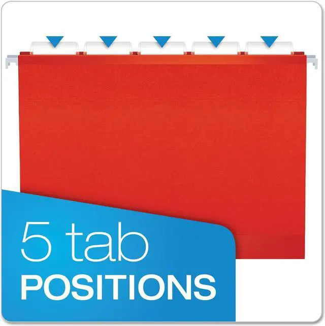 Alt view image 8 of 10 - Pendaflex Smart Shield File Pocket Straight Cut 1 Pocket Legal Red Fiber 1536GAM
