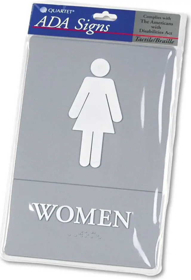 Alt view image 2 of 7 - Headline Sign ADA Sign Women Restroom Symbol w/Tactile Graphic Molded Plastic 6