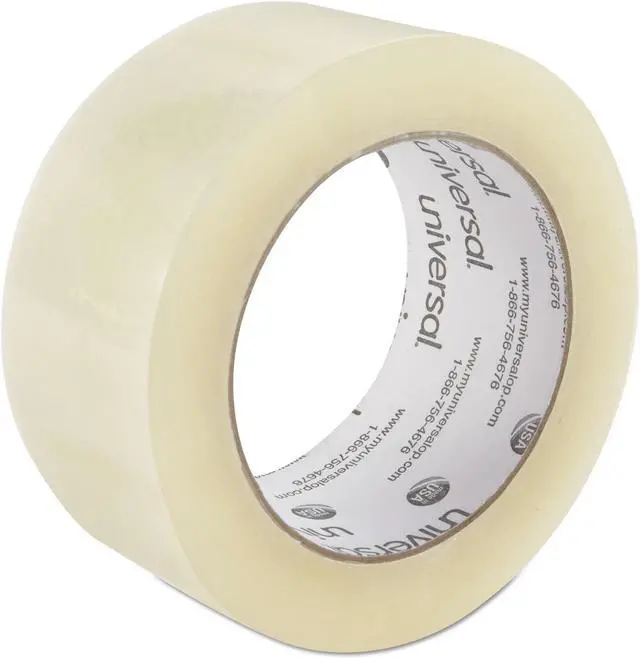 Alt view image 10 of 11 - Universal Quiet Tape Box Sealing Tape 48mm x 100m 3" Core Clear 6/Pack 73000