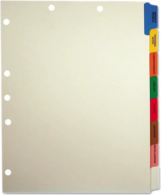 Alt view image 12 of 19 - Tabbies Medical Chart Divider Sets Side Tab 9 x 11 40 Sets/Box 54505