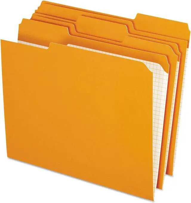 Alt view image 2 of 4 - Pendaflex Reinforced Top Tab File Folders 1/3 Cut Letter Orange 100/Box