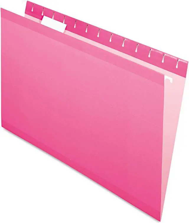 Main image of Pendaflex Reinforced Hanging Folders 1/5 Tab Legal Pink 25/Box 415315PIN