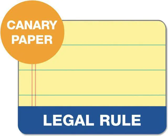 Alt view image 3 of 20 - TOPS Docket Ruled Perforated Pads 8 1/2 x 11 3/4 Canary 50 Sheets 6/Pack 63406