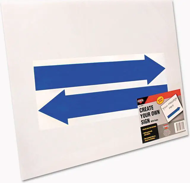 Alt view image 3 of 5 - COSCO 098055 Stake Sign, Blank White, Includes Directional Arrows, 15 x 19