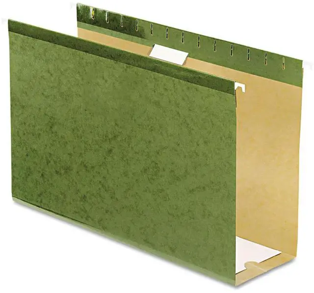 Main image of Pendaflex Reinforced 4" Extra Capacity Hanging Folders Legal Standard Green 25/Box 4153X4