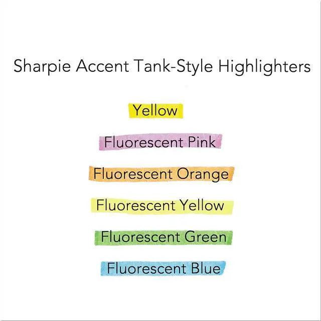 Alt view image 17 of 18 - Sharpie Accent Tank Style Highlighter Chisel Tip Fluorescent Green Dozen 25026