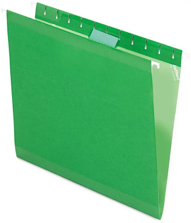 Alt view image 9 of 15 - Tops Pendaflex 415215BGR Reinforced Hanging Folders  Kraft  Letter  Bright Green  25/Box
