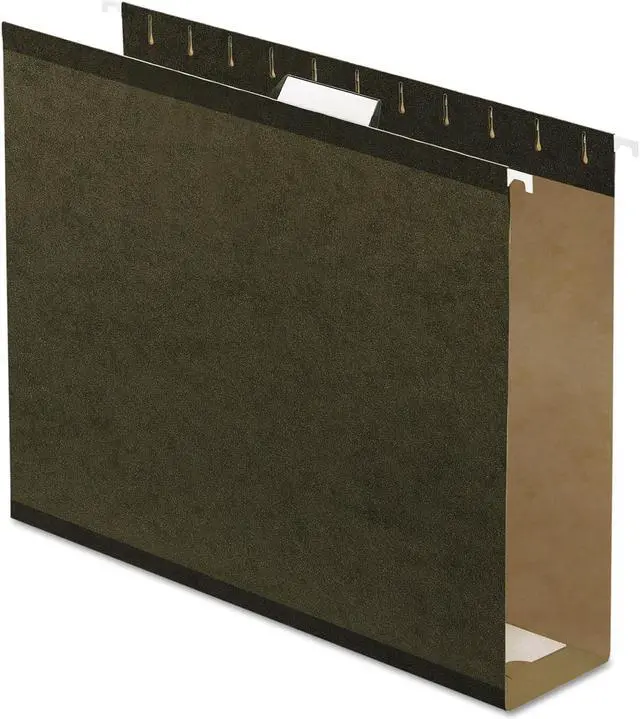 Alt view image 11 of 15 - Pendaflex Reinforced 3" Extra Capacity Hanging Folders Letter Standard Green 25/Box 4152X3