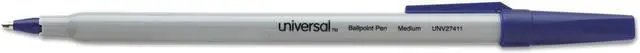 Alt view image 3 of 13 - UNIVERSAL Economy Ballpoint Stick Oil-Based Pen Blue Ink Medium Dozen 27411
