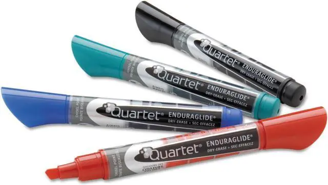 Alt view image 19 of 20 - Quartet EnduraGlide Dry Erase Marker Chisel Tip Assorted Colors 4/Set 5001M