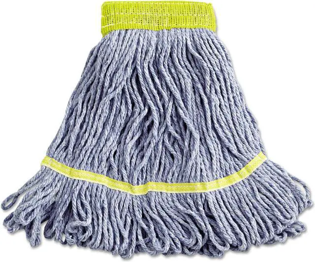 Alt view image 2 of 13 - Boardwalk Super Loop Wet Mop Heads Cotton/Synthetic Small Size Blue 501BL