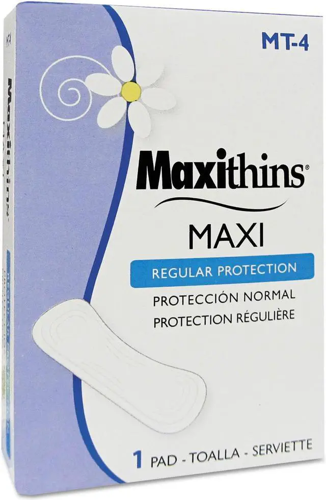 Main image of Hospeco Maxithins Thin Full Protection Pads 250 Individually Boxed Napkins