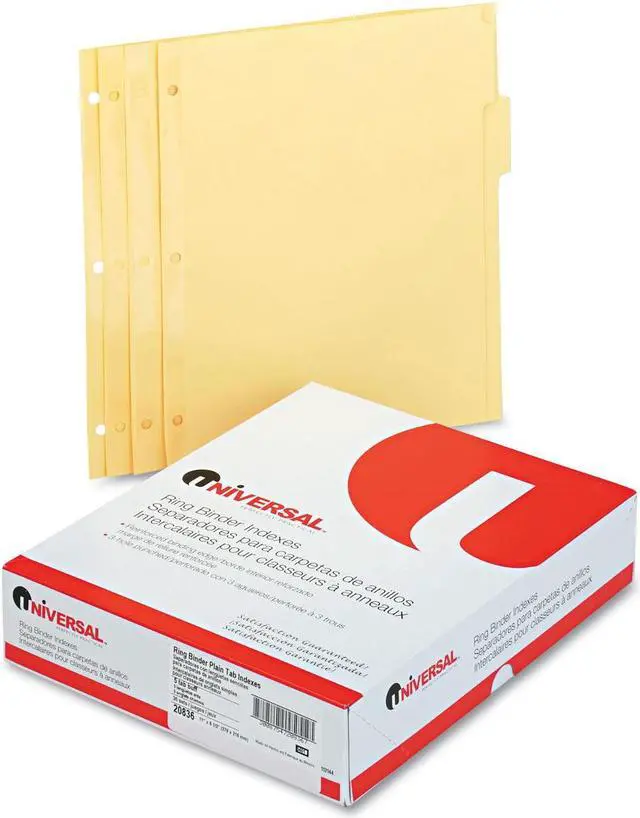 Alt view image 12 of 16 - Universal Self-Tab Index Dividers, 5-Tab, 11 X 8.5, Buff, 36 Sets 20836