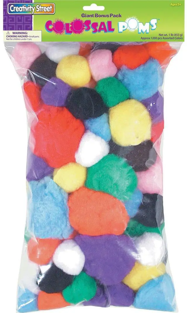 Alt view image 5 of 5 - Chenille Kraft Colossal Pom Poms Assorted Size and Color 818101