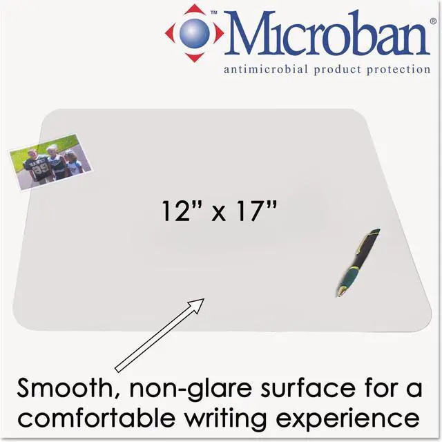 Alt view image 4 of 9 - Artistic KrystalView Desk Pad with Microban Matte 17 x 12 Clear 60740MS