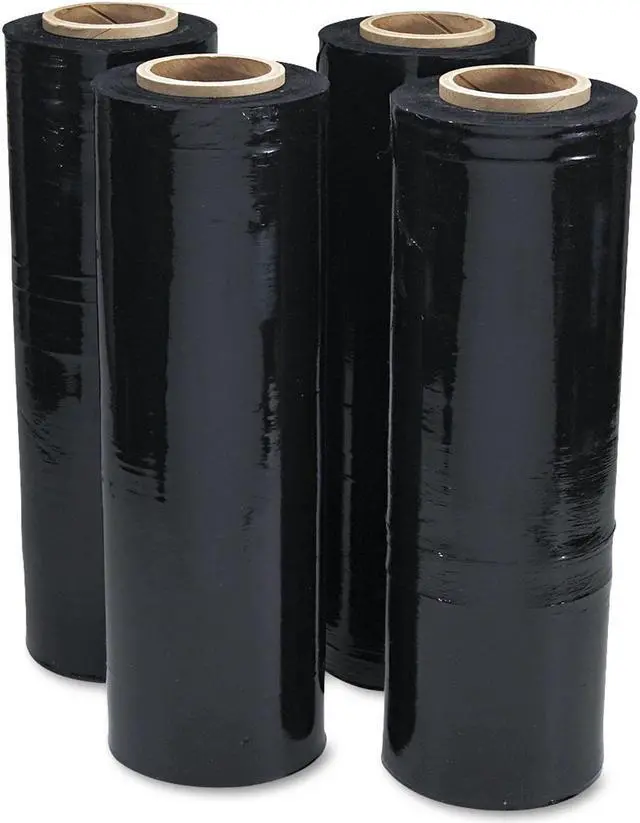 Alt view image 4 of 6 - Universal Black Stretch Film 18" x 1 500ft Roll 20mic (80-Gauge) 4/Carton 62120