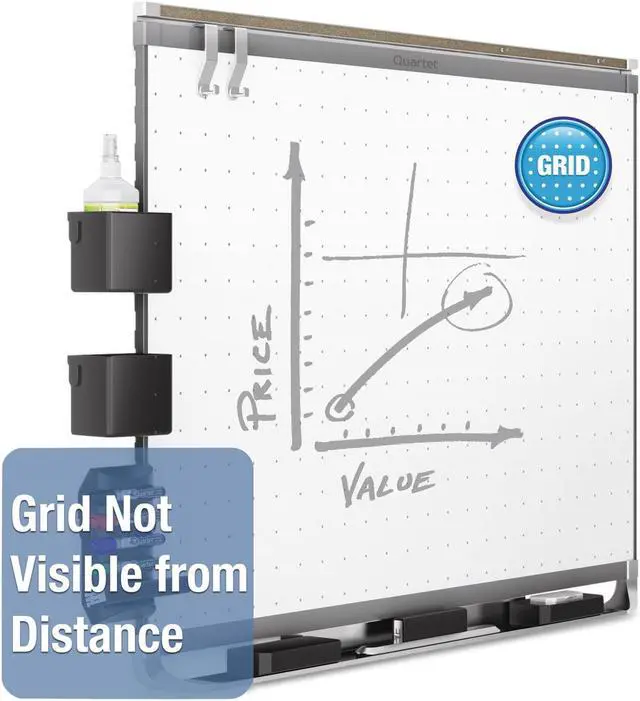 Alt view image 20 of 20 - Quartet TEM544G Prestige 2 Magnetic Total Erase Whiteboard, 48 x 36, Graphite Color Frame, 1 Each