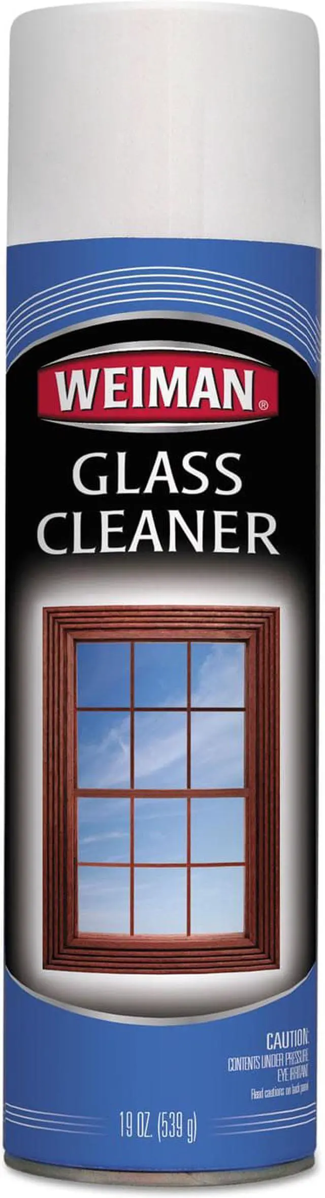 Alt view image 8 of 9 - Weiman Glass Cleaner, 19 oz. Aerosol Can, Unscented Liquid, Ready to Use, 1 EA