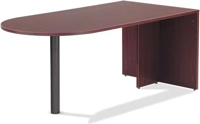 Alt view image 2 of 14 - Lorell Double Pedestal Desk 60"x30"x29-1/2" Black Walnut 60927