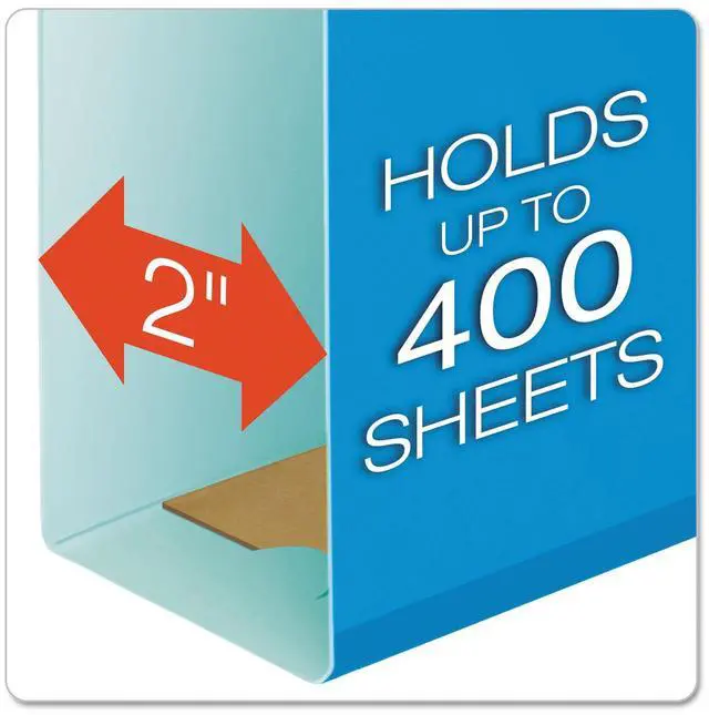 Alt view image 11 of 15 - Pendaflex Reinforced 2" Extra Capacity Hanging Folders 1/5 Tab Letter Blue 25/Box 4152X2BLU