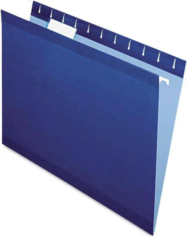 Main image of Pendaflex Reinforced Hanging Folders 1/5 Tab Letter Navy 25/Box 415215NAV