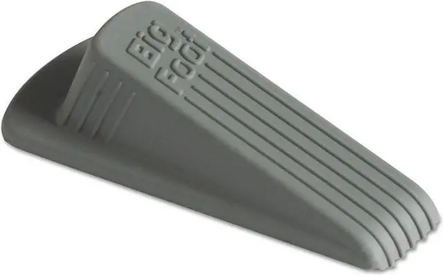 Alt view image 4 of 4 - Master Caster Big Foot Doorstop No-Slip Rubber 2 1/4w x 4 3/4d x 1 1/4h Gray 12/Pack 00986