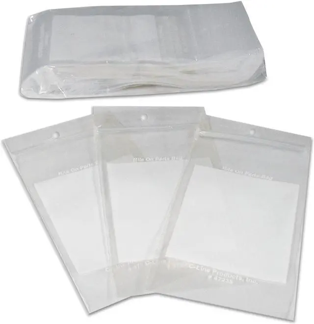 Alt view image 16 of 16 - C-Line Write-On Poly Bags 2 mil 3" x 5" Clear 1000/Carton 47235