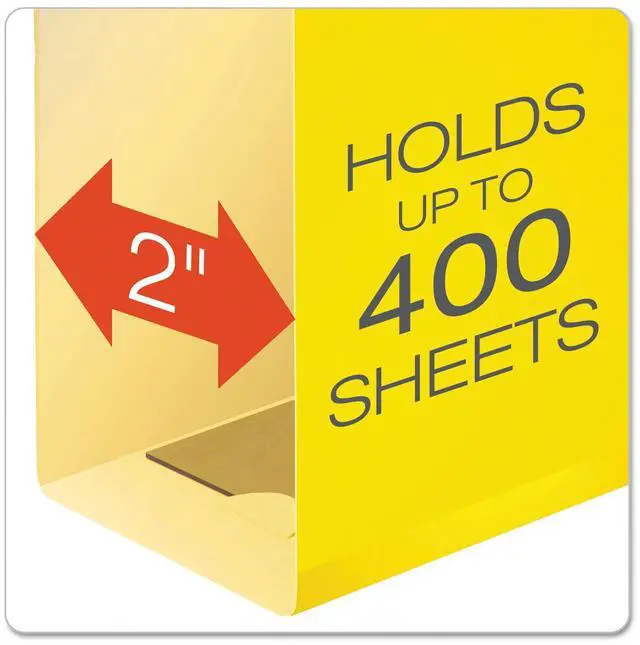 Alt view image 10 of 20 - Pendaflex Reinforced 2" Extra Capacity Hanging Folders 1/5 Tab Legal Yellow 25/Box 4153X2YEL