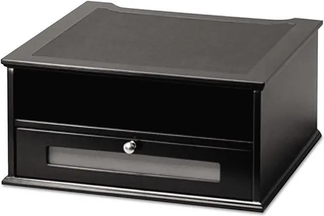 Main image of Victor Wood and Metal Desktop Monitor Stand 13 x 13 x 6 1/2 Black 11755