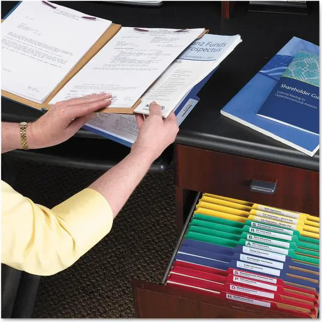 Alt view image 10 of 13 - Smead Pressboard Folders with Two Pocket Dividers Legal Six-Section Blue 10/Box 19081