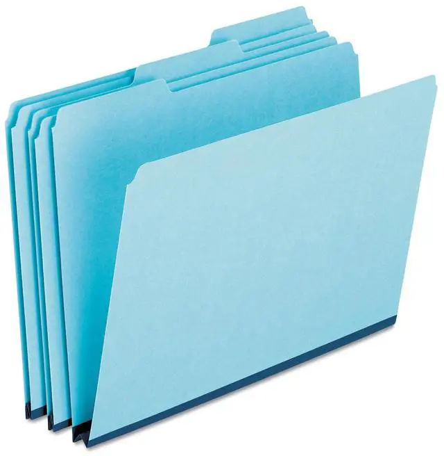 Main image of Pendaflex Pressboard Expanding File Folders 1/3 Cut Top Tab Legal Blue 25/Box 9300T13
