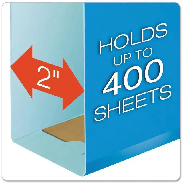 Alt view image 10 of 15 - Pendaflex Reinforced 2" Extra Capacity Hanging Folders 1/5 Tab Legal Blue 25/Box 4153X2BLU