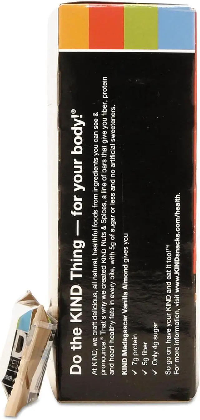 Alt view image 11 of 14 - KIND 17850 Nuts and Spices Bar, Madagascar Vanilla/Almond, 1.4 oz, 12/Box