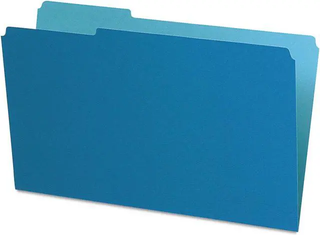 Main image of Pendaflex Interior File Folders 1/3 Cut Top Tab Legal Blue 100/Box 435013BLU