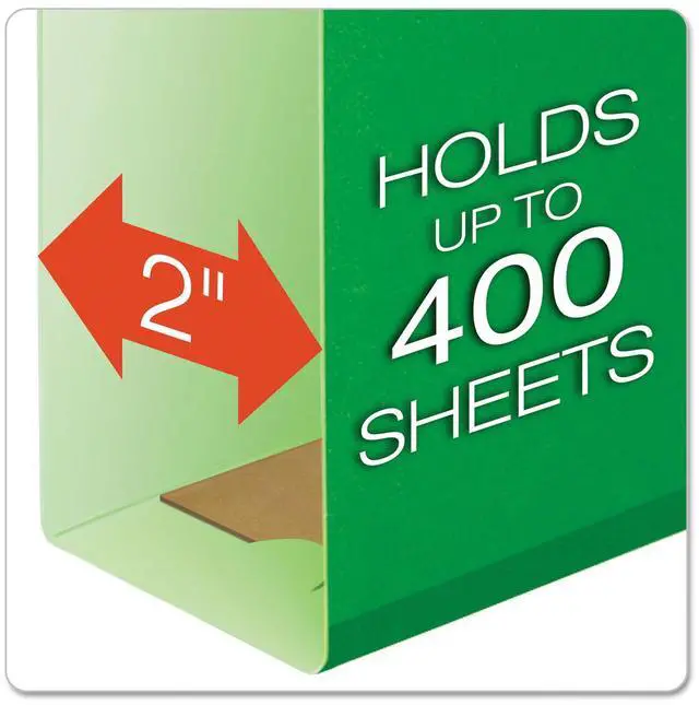 Alt view image 11 of 15 - Pendaflex Reinforced 2" Extra Capacity Hanging Folders Letter Bright Green 25