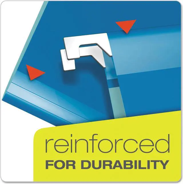 Alt view image 15 of 16 - Pendaflex 4152X2ASST 2" Capacity Reinforced Hanging File Folders- Kraft- Letter- Assorted- 25/Box