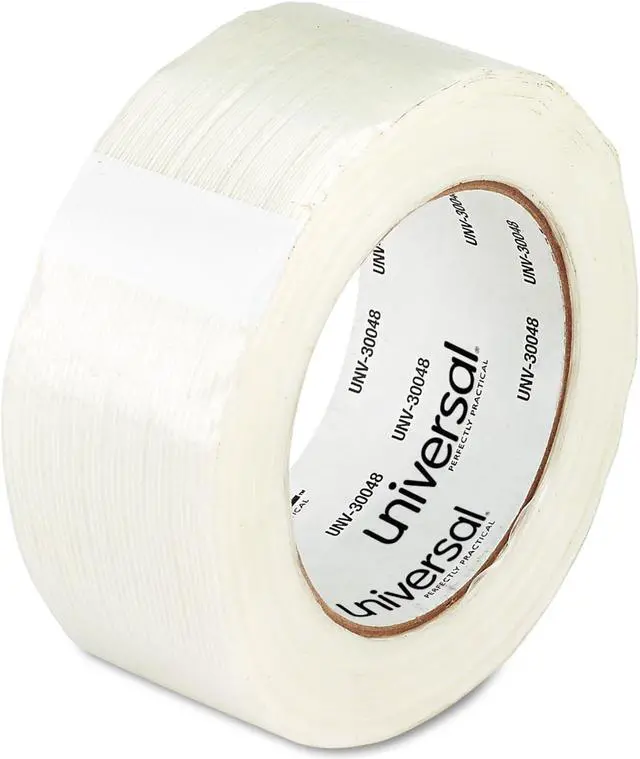 Alt view image 5 of 10 - UNIVERSAL 110# Utility Grade Filament Tape 48mm x 54.8m 3" Core Clear 30048