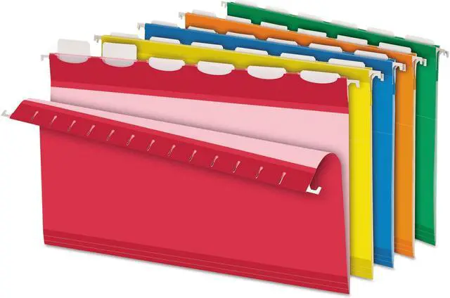 Alt view image 9 of 11 - Pendaflex Colored Reinforced Hanging Folders 1/6 Tab Legal Asst 25/Box 42593