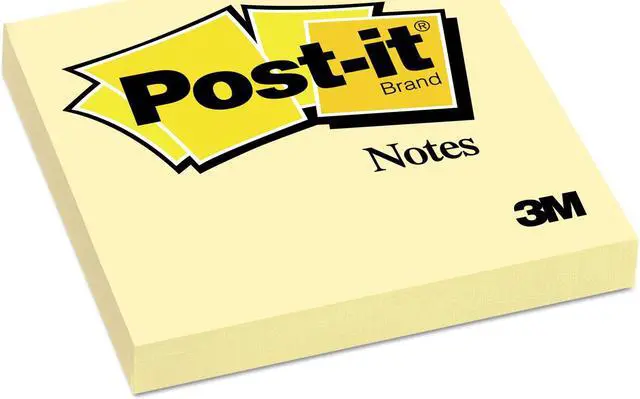 Alt view image 13 of 17 - 3M 654YW Original Notes  3 x 3  Canary Yellow  12 100-Sheet Pads Pack