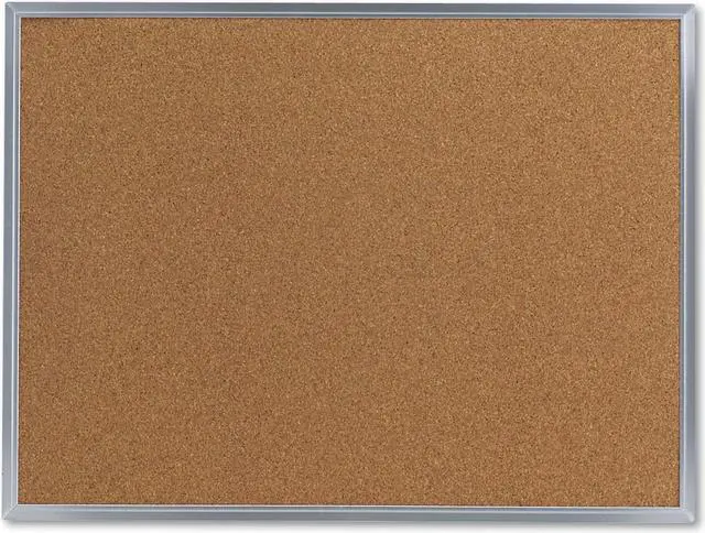 Alt view image 11 of 11 - UNIVERSAL Bulletin Board Natural Cork 24 x 18 Satin-Finished Aluminum Frame