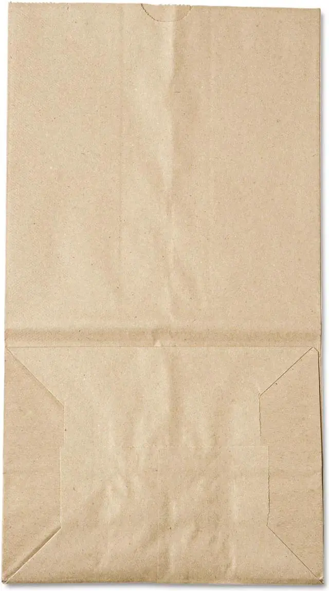 Alt view image 5 of 5 - General #25 Squat Paper Grocery Bag 40lb Kraft Standard 8 1/4 x6 1/8 x15 7/8 500 bags GK25S500