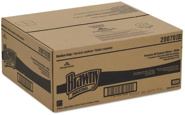 Alt view image 17 of 20 - Brawny Heavy-Duty Shop Towels Cloth 9 1/10 x 16 1/2 100/Box 25070