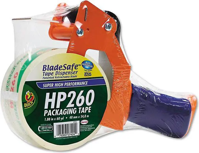 Main image of Duck Bladesafe Antimicrobial Tape Gun w/Tape 3" Core Metal/Plastic Orange