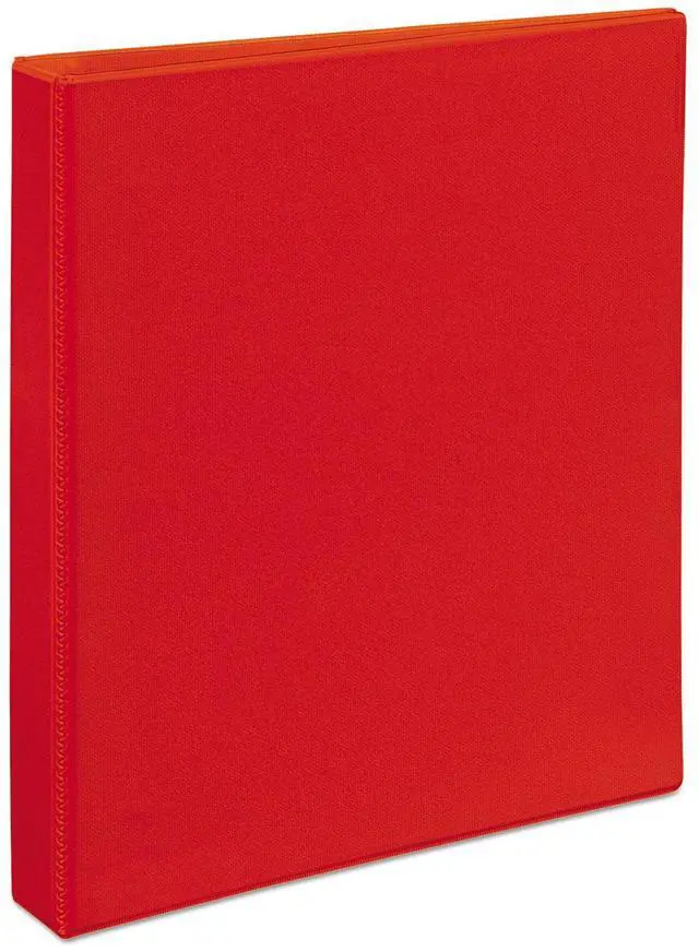 Alt view image 2 of 15 - Avery Heavy-Duty View Binder w/Locking 1-Touch EZD Rings 1" Cap Red 79170