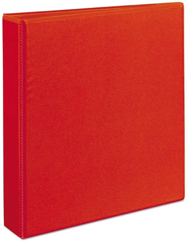 Alt view image 2 of 15 - Avery Heavy-Duty View Binder w/Locking 1-Touch EZD Rings 1 1/2" Cap Red 79171