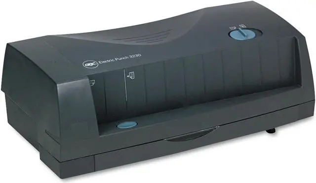Alt view image 3 of 6 - GBC 24-Sheet 3230 Electric Two-to-Three-Hole Adjustable Punch 9/32" Holes Gray 7704270