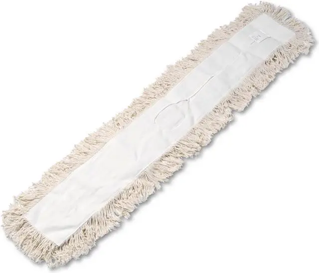 Alt view image 9 of 14 - Boardwalk Industrial Dust Mop Head Hygrade Cotton 48w x 5d White 1348