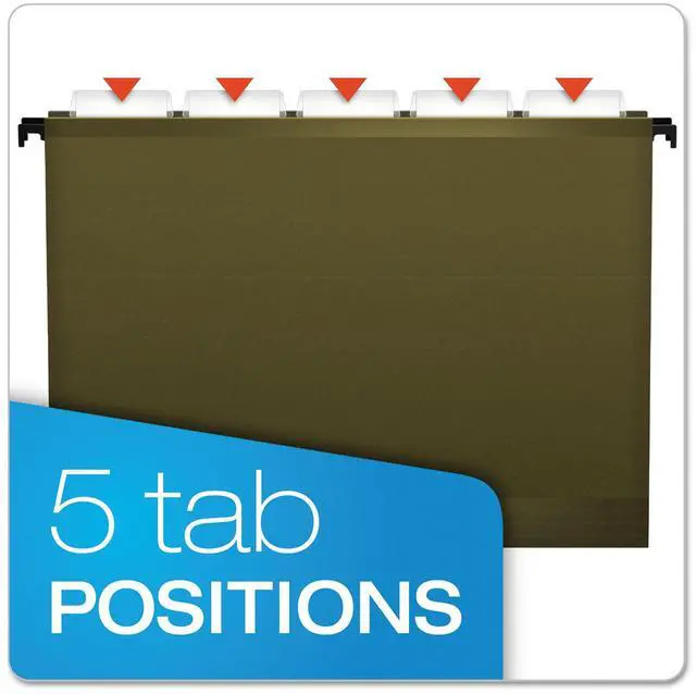 Alt view image 12 of 13 - Pendaflex 615215 Poly Laminate Reinforced Hanging Folders, Letter, Green, 20/Box, 1 Box