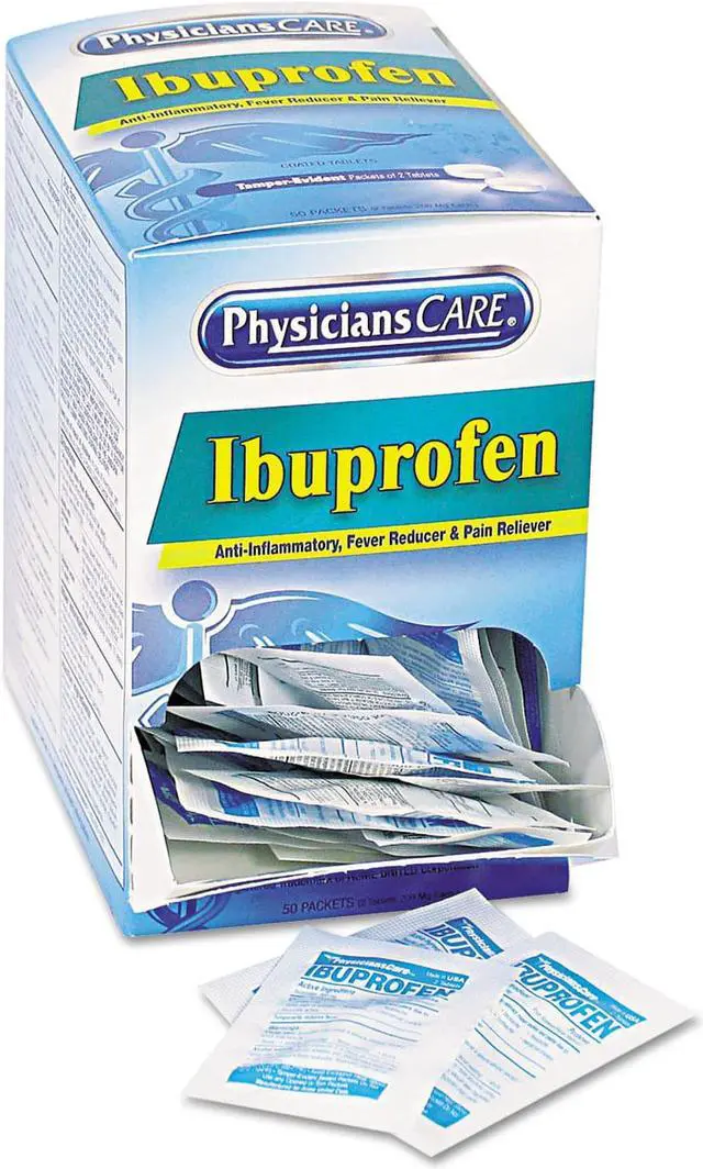 Alt view image 10 of 11 - Physicianscare Ibuprofen Medication Two-Pack 200mg 50 Packs/Box 90015